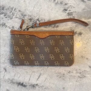 Dooney & Bourke Tan Monogram Wristlet